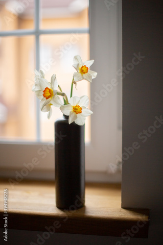 Vase with flowers Narcissus