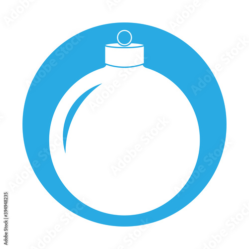 Simple illustration of Christmas tree toy Object for christmas design, mockup