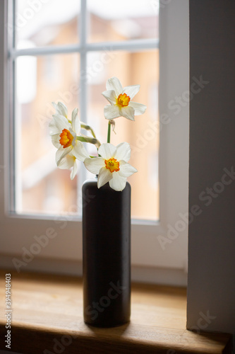 Vase with flowers Narcissus