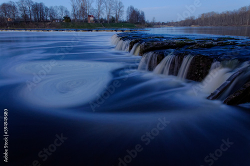 long exposure of a longest waterfall in Europe - Ventas rumba  Kuldiga  Latvia