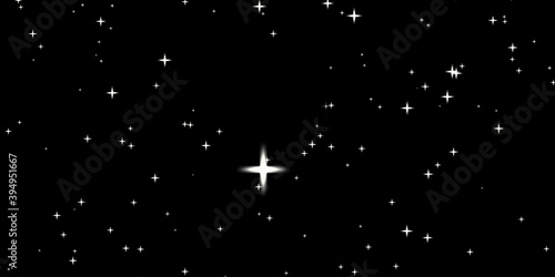 Glowing Stars Stock Image In Black Background