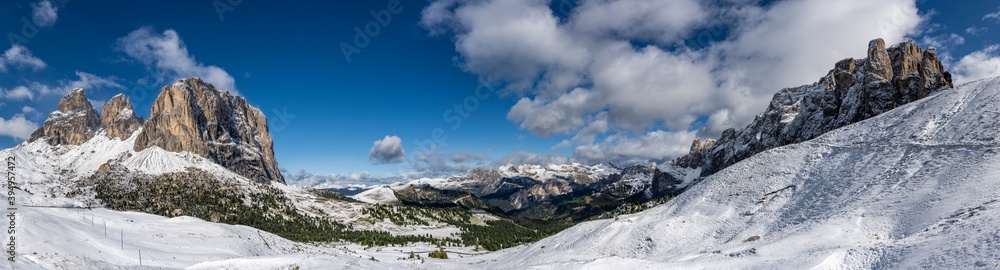 Mountains Pass Sella Dolomites