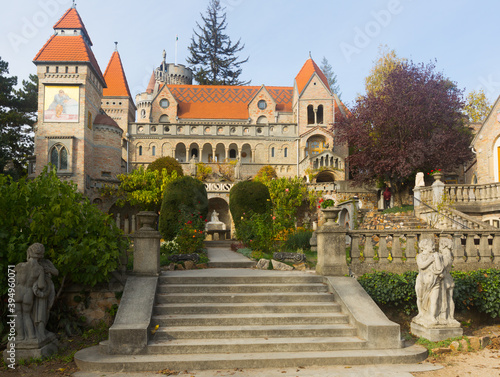 The castle, combining the styles of Gothic, Renaissance and Romanesque. Bory Var, Szekesfehervar, Hungary.