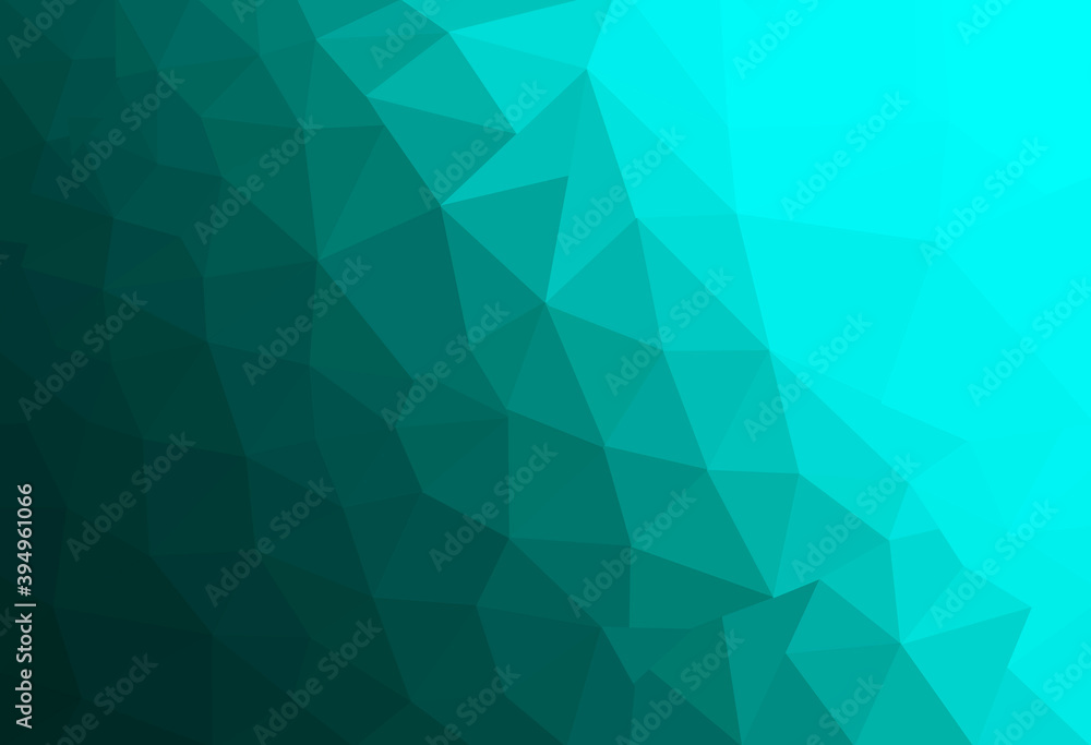 Obraz premium Abstract triangular background with colorful gradient shapes. Bright mosaic modern geometric design. turquoise low poly texture. beautiful relief surface. color 3d image