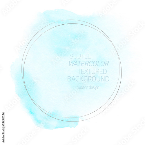 Logo watercolor aqua blue paint background - Vector. Perfect art abstract design for any creative ideas.	