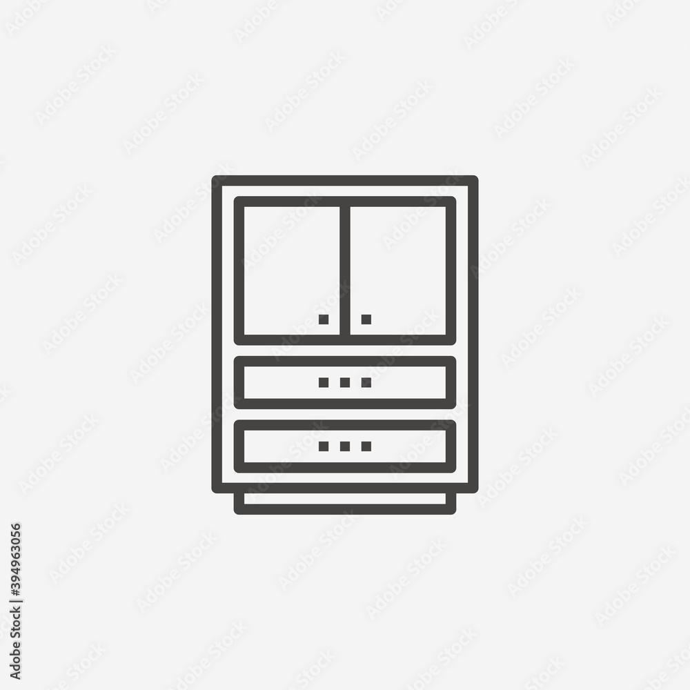 Furniture icon isolated on background. Cabinet symbol modern, simple, vector, icon for website design, mobile app, ui. Vector Illustration Furniture icon isolated on background. Cabinet symbol modern, simple, vector, icon for website design, mobile app, ui. Vector Illustration