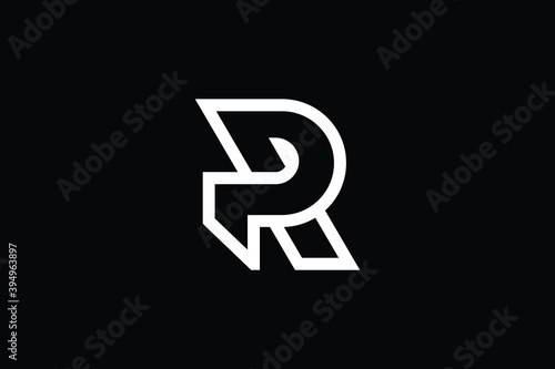 RP logo letter design on luxury background. PR logo monogram initials letter concept. RP icon logo design. PR elegant and Professional letter icon design on black background. R P RP PR