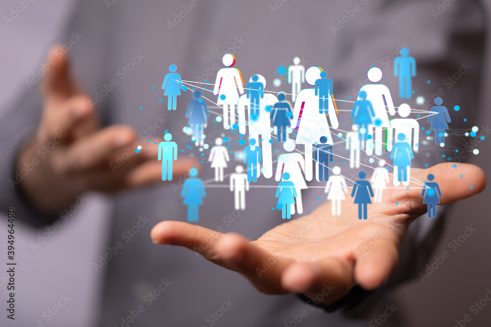 videoconference group of people talking in social network videoconference group of people talking in social network