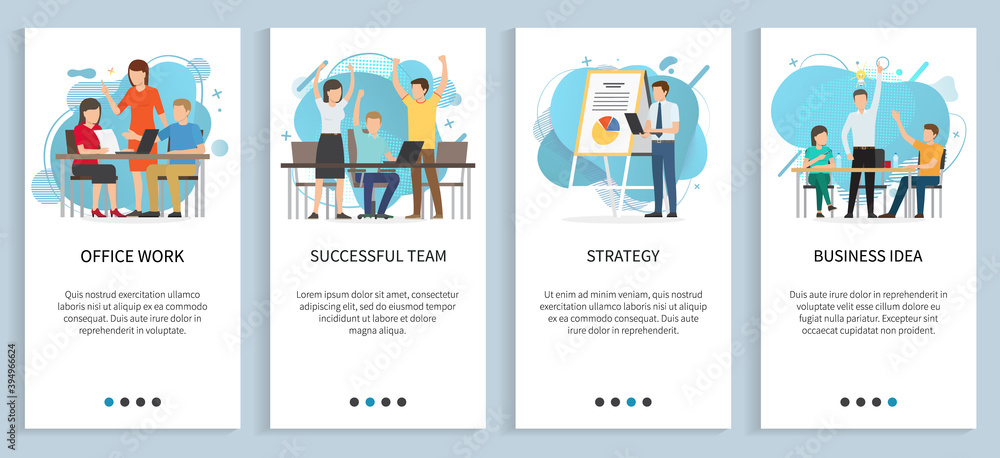 Working task vector, office work people thinking on business idea and solution for problem, startup team planning strategy and next steps. Website or app slider template, landing page flat style Working task vector, office work people thinking on business idea and solution for problem, startup team planning strategy and next steps. Website or app slider template, landing page flat style