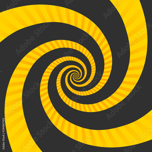 Hypnotic spiral background. Psychedelic Spiral Pattern. The concentric circles with hypnosis effect. Radial rays, twirl, twisted comic effect.