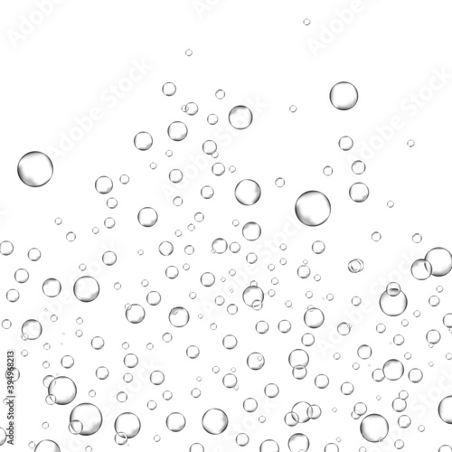 Fototapeta Naklejka Na Ścianę i Meble -  Bubbles in water background. Bubbles in water for wallpaper, texture background and pattern template. Water bubbles, vector background