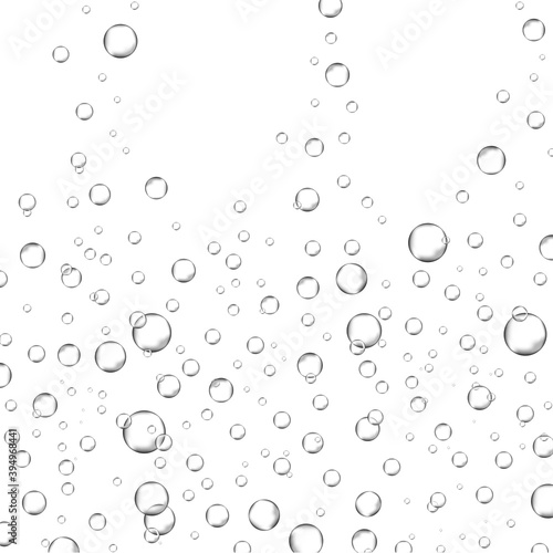 Bubbles in water background. Bubbles in water for wallpaper, texture background and pattern template. Water bubbles, vector background