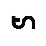 simple abstract tn tun logo