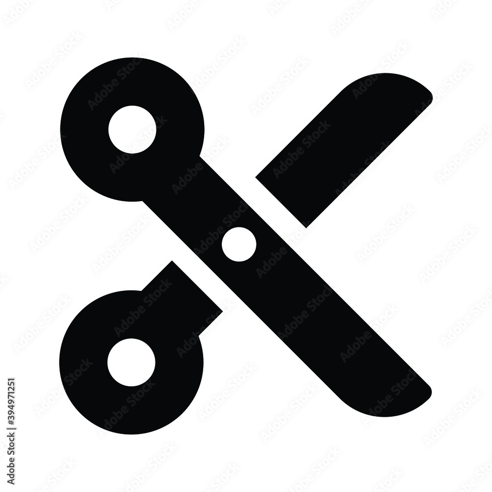 Scissors for cutting flat icon for apps and websites Scissors for cutting flat icon for apps and websites