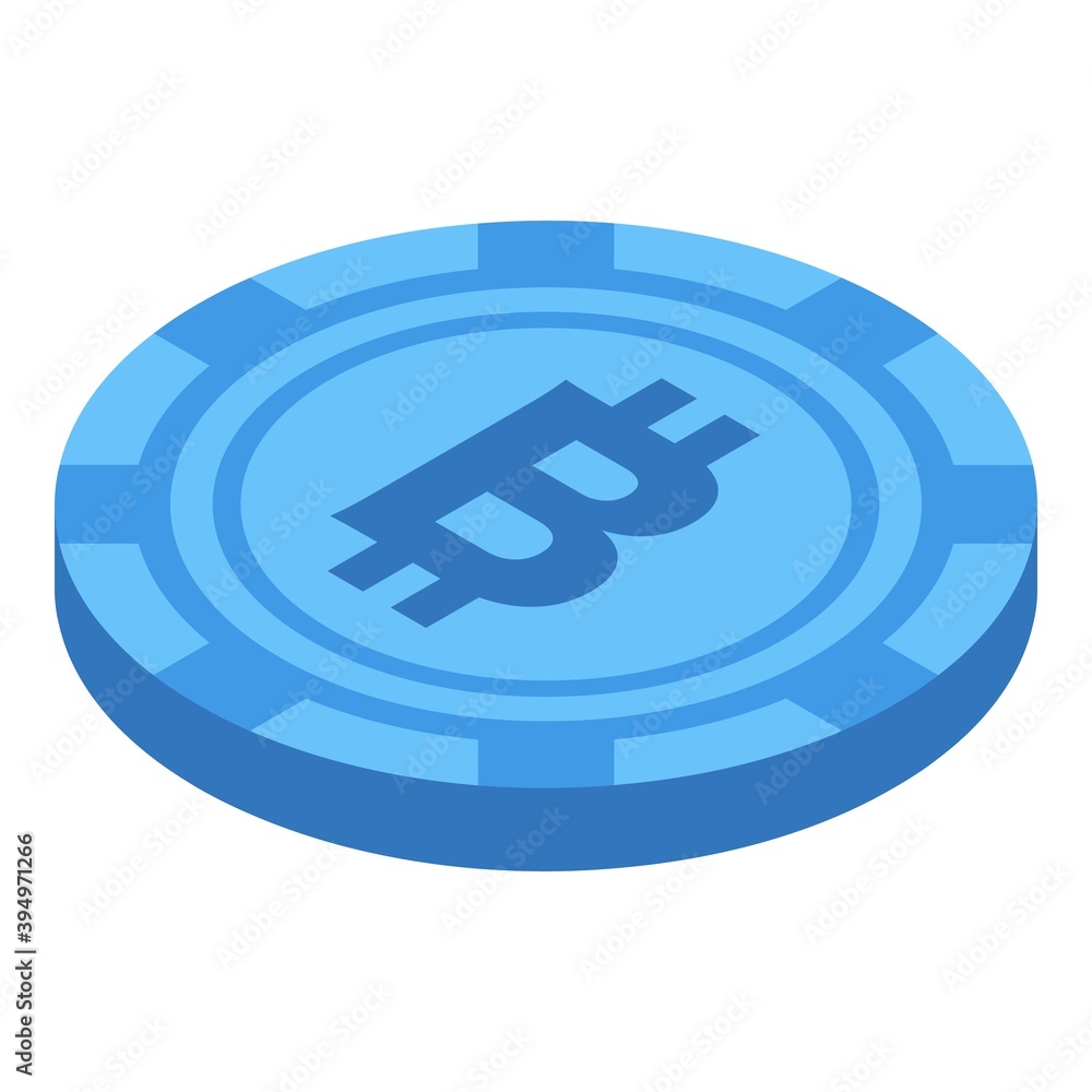 Bitcoin online shopping icon. Isometric of bitcoin online shopping vector icon for web design isolated on white background Bitcoin online shopping icon. Isometric of bitcoin online shopping vector icon for web design isolated on white background