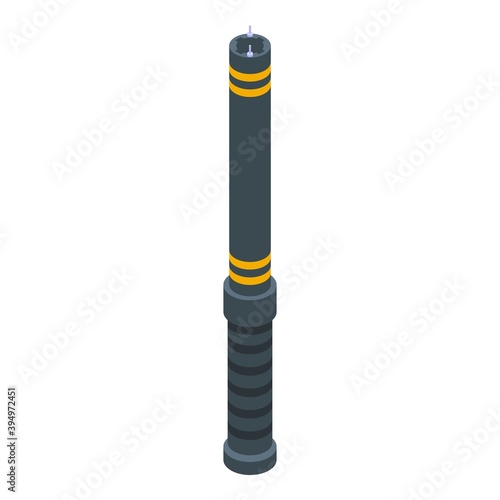 Thin taser icon. Isometric of thin taser vector icon for web design isolated on white background