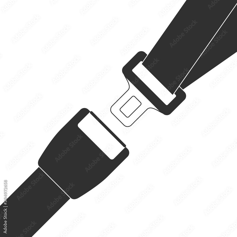Safety Belt isolated on background. Seat belt for protection isolated on white background. The safety equipment for car or plane. Vector illustration in flat style. EPS 10. Safety Belt isolated on background. Seat belt for protection isolated on white background. The safety equipment for car or plane. Vector illustration in flat style. EPS 10.