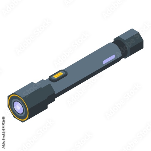 Battery taser icon. Isometric of battery taser vector icon for web design isolated on white background