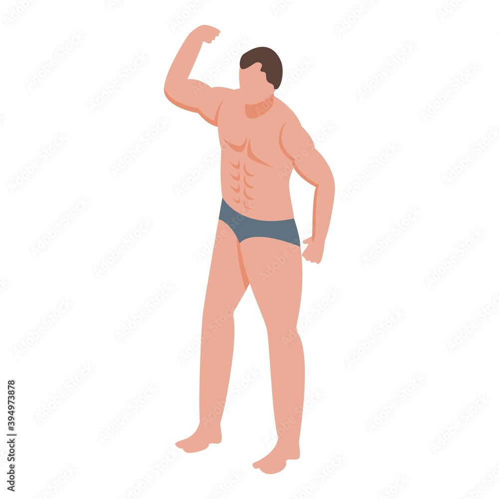 Student bodybuilding icon. Isometric of student bodybuilding vector icon for web design isolated on white background Student bodybuilding icon. Isometric of student bodybuilding vector icon for web design isolated on white background