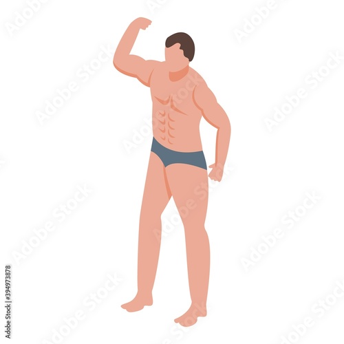 Student bodybuilding icon. Isometric of student bodybuilding vector icon for web design isolated on white background