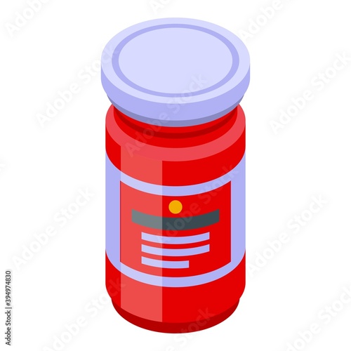 Sport nutrition shop icon. Isometric of sport nutrition shop vector icon for web design isolated on white background
