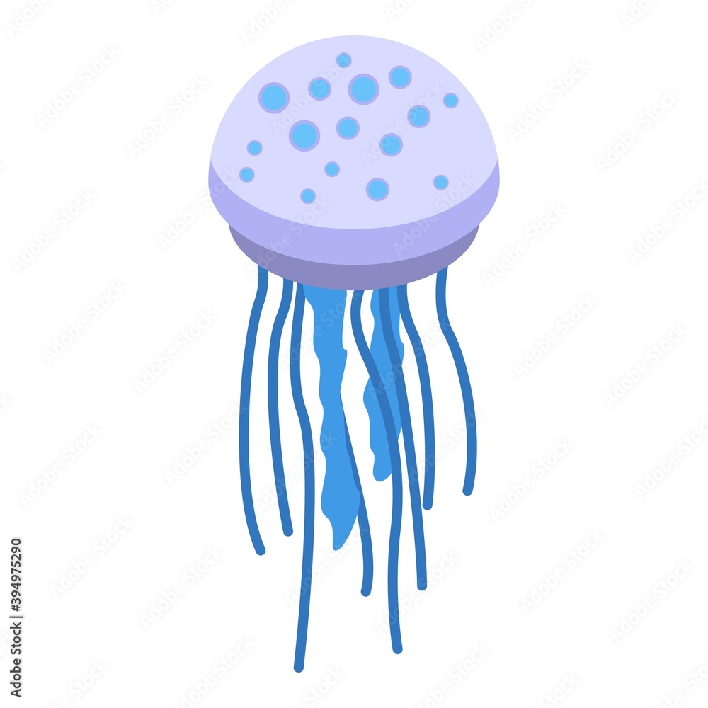 Life jellyfish icon. Isometric of life jellyfish vector icon for web design isolated on white background Life jellyfish icon. Isometric of life jellyfish vector icon for web design isolated on white background