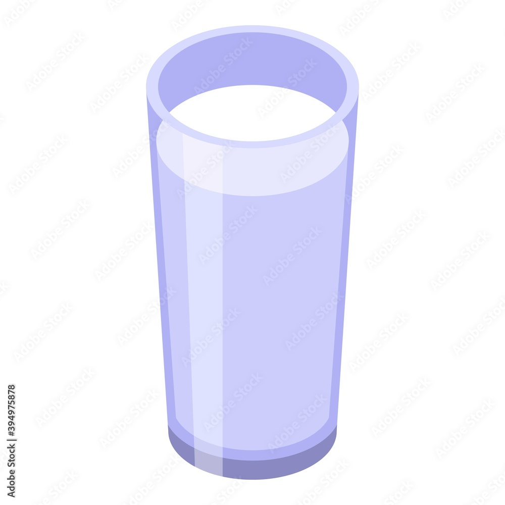 Apple pie milk glass icon. Isometric of apple pie milk glass vector icon for web design isolated on white background Apple pie milk glass icon. Isometric of apple pie milk glass vector icon for web design isolated on white background