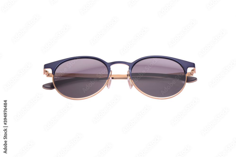 Fashion sunglasses with modern design on white background Fashion sunglasses with modern design on white background