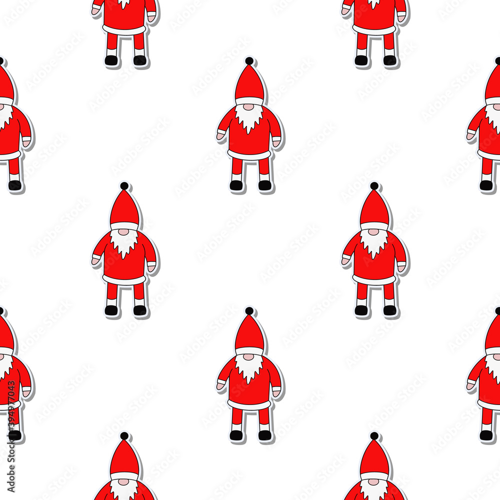 Seamless pattern with santa claus. Endless background. Good for postcards, prints, wrapping paper and backgrounds. Vector. Seamless pattern with santa claus. Endless background. Good for postcards, prints, wrapping paper and backgrounds. Vector.