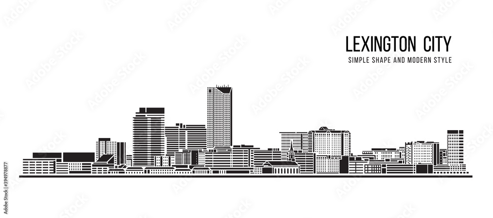 Cityscape Building Abstract Simple shape and modern style art Vector design -  Lexington city