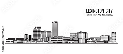 Cityscape Building Abstract Simple shape and modern style art Vector design - Lexington city