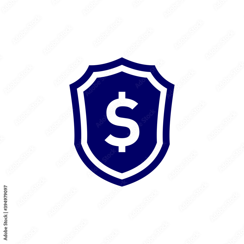 Shield Money logo design vector template, Business logo design concept, Icon symbol Shield Money logo design vector template, Business logo design concept, Icon symbol