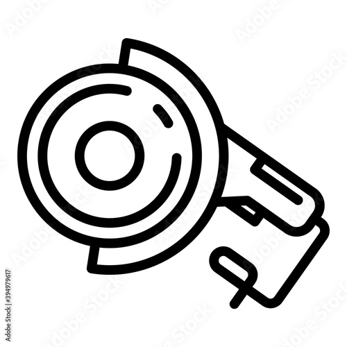 Build grinding machine icon. Outline build grinding machine vector icon for web design isolated on white background