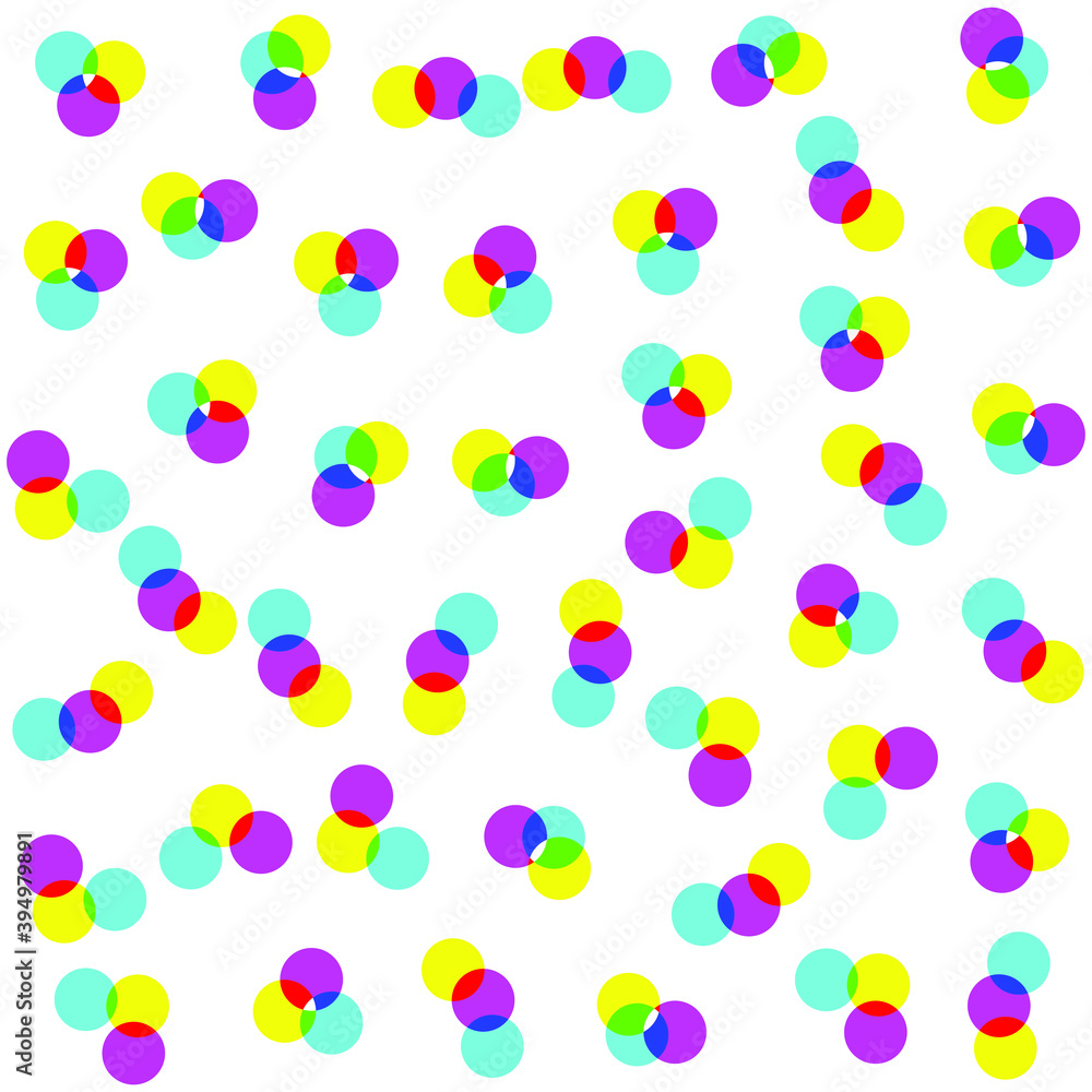 Multicolored rounds pattern with transparent effect. Seamless vector 10 eps background for cover, design, textile,  banner, web and fabric