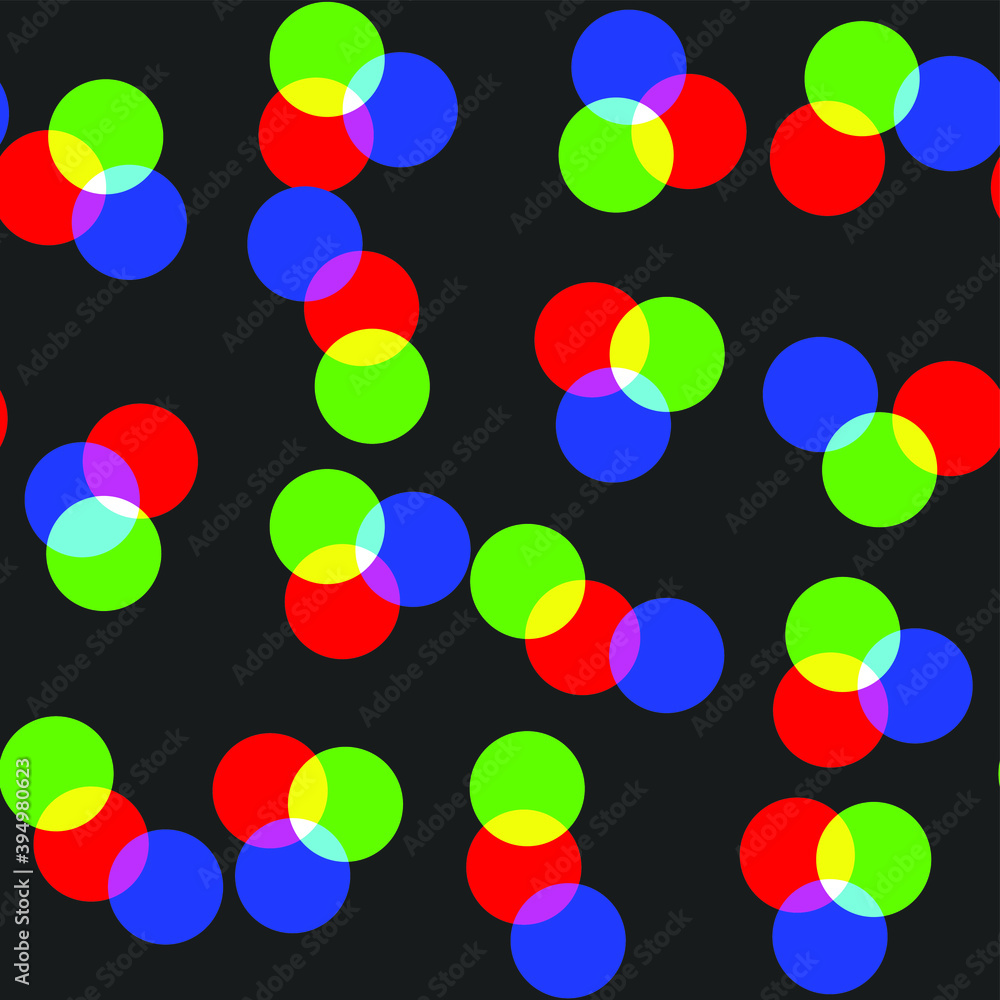 Obraz premium Multicolored rounds pattern with transparent effect. Seamless vector 10 eps background for cover, design, textile, banner, web and fabric