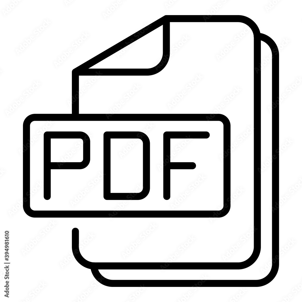 Online pdf report icon. Outline online pdf report vector icon for web  design isolated on white background Stock Vector | Adobe Stock