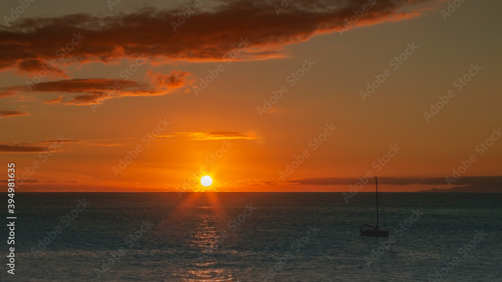sunset on the gran canaria island