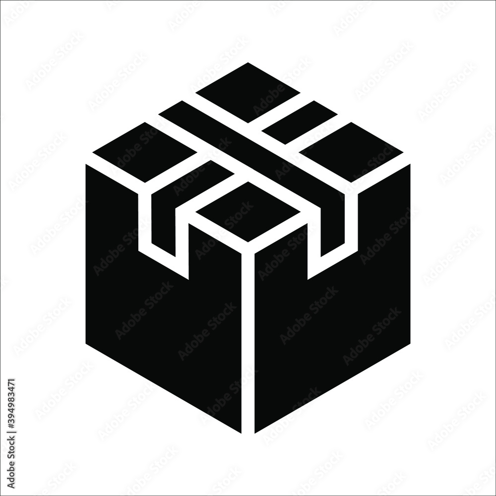 box icon on white background. color editable box icon on white background. color editable