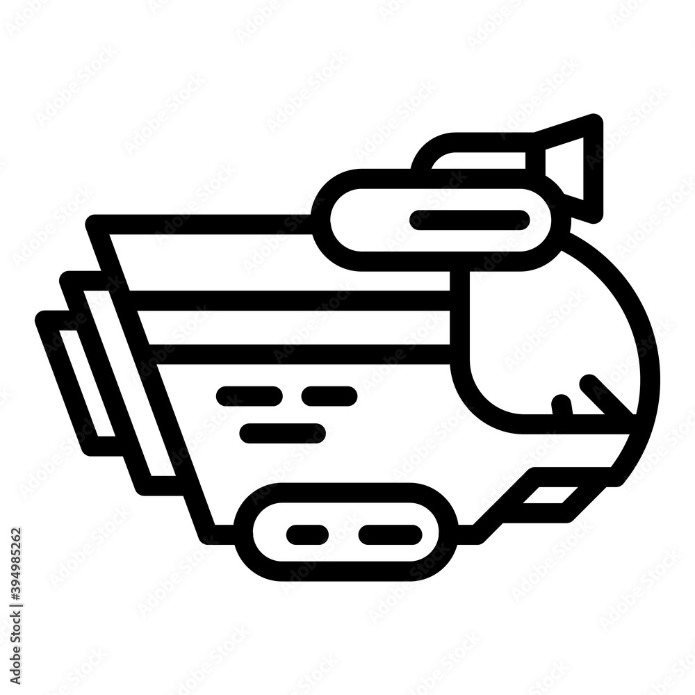 Ocean bathyscaphe icon. Outline ocean bathyscaphe vector icon for web design isolated on white background Ocean bathyscaphe icon. Outline ocean bathyscaphe vector icon for web design isolated on white background