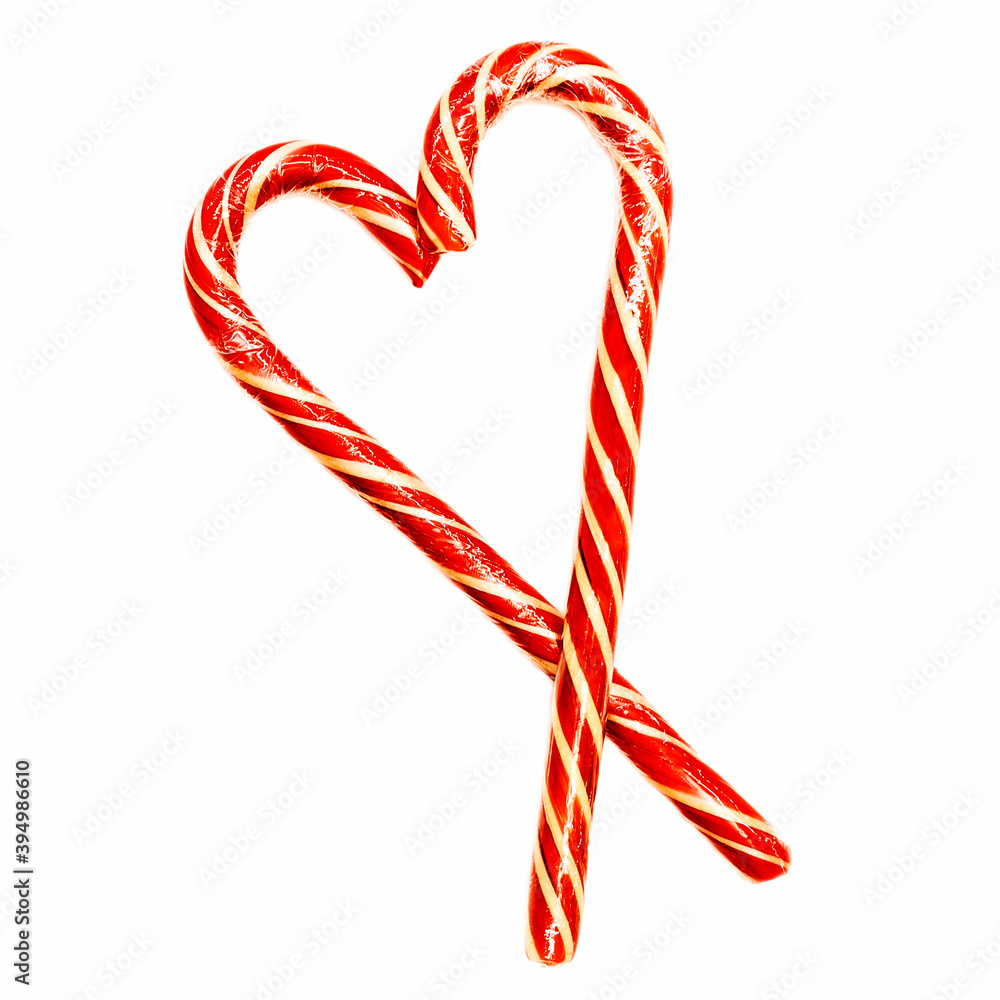 Fototapeta premium candy Christmas sticks isolated white background