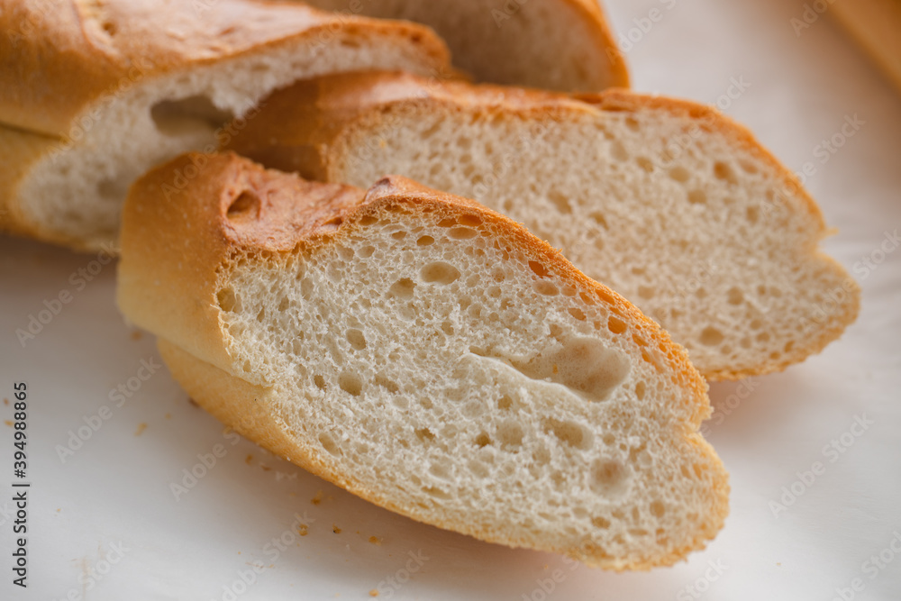 French baguette crunchy white bread