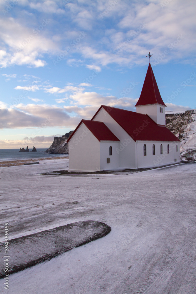 church on the Iceland coast, vik