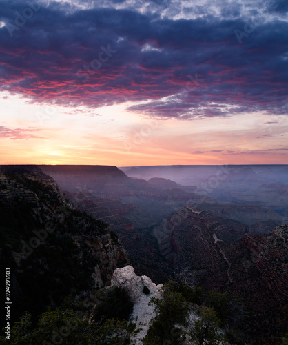 Grand Canyon, Arizona, USA iconic landscape. Scenic sunset view