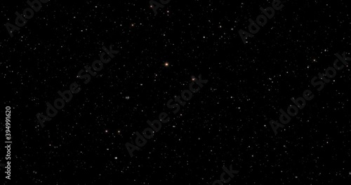 4K Video footage Motion of shinny stars animation on black background. Night stars skies with twinkling or blinking stars motion background. Looping seamless space backdrop particles. Universe stars.
