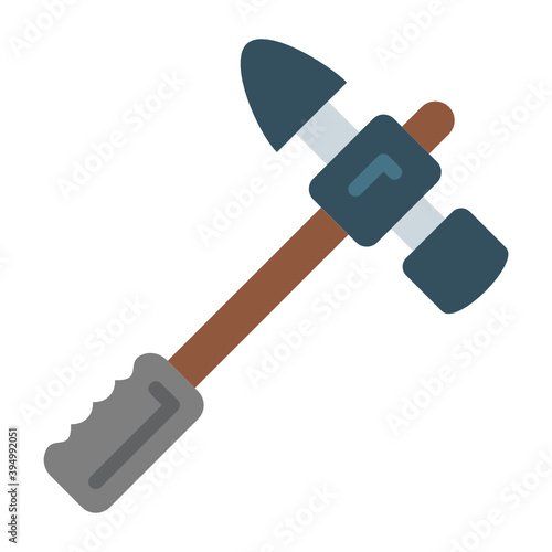 Welder Hammer Concept, welding slag remover  Vector Color Icon Design, Arc welding equipment and Metal Work Symbol on white background, Construction and Industrial manufacturing Sign 