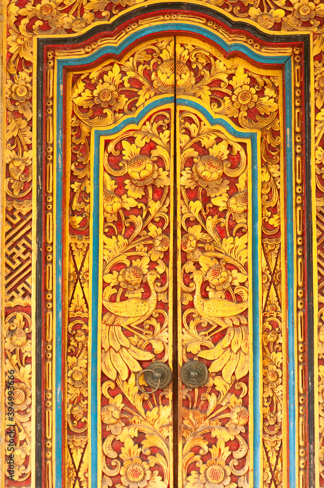 Balinese art design for home door