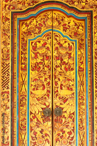 Balinese art design for home door