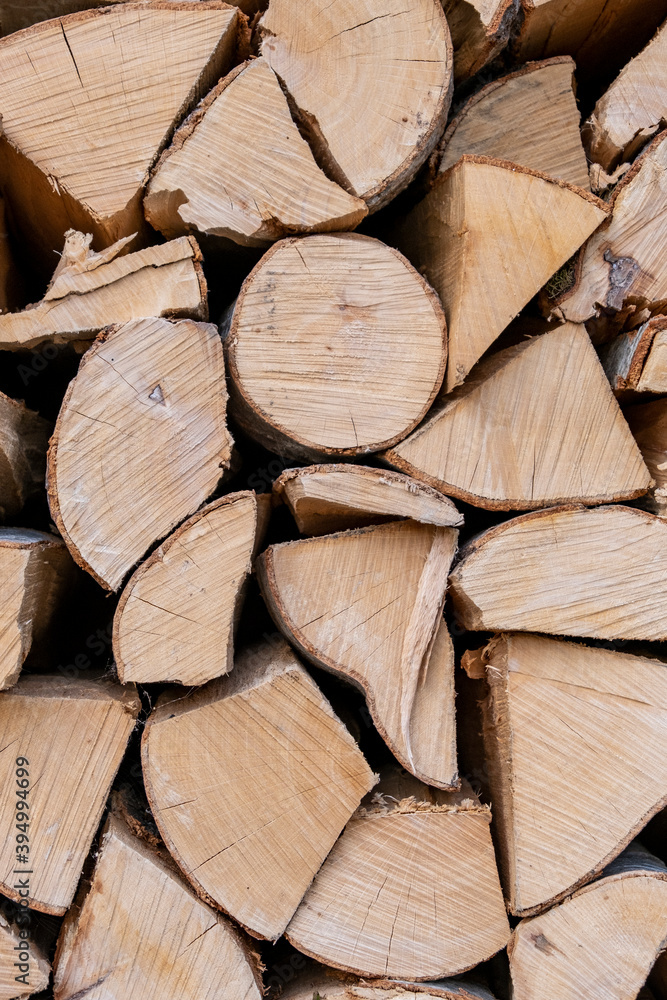 Gros plan sur des bûches de bois de chauffage Gros plan sur des bûches de bois de chauffage