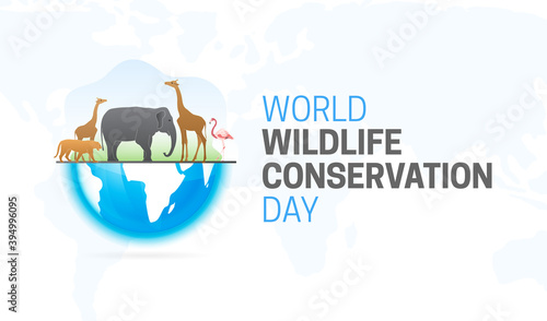 World Wildlife Conservation Day  Background Illustration photo