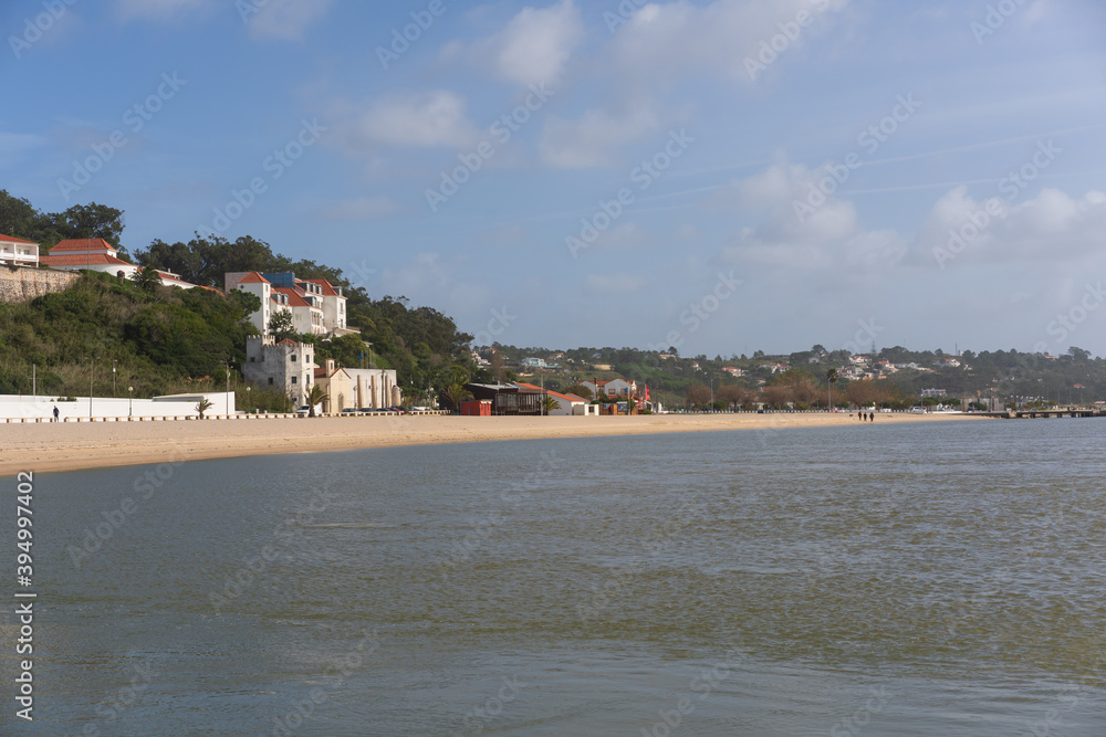 Foz do Arelho village with beautiful beach, in Portugal